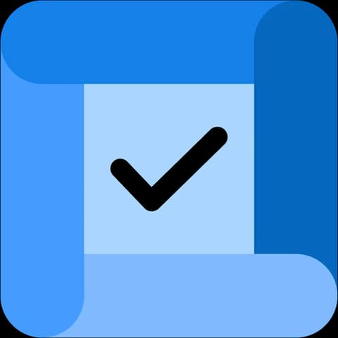 WhimAway’s blue folded task-list logo